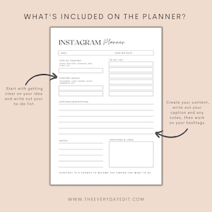 instagram post planner printable, instagram tracker, instagram strategy, content strategy printable, content planner, content creation planner, content creator planner, content to do list, instagram to do list, instagram checklist