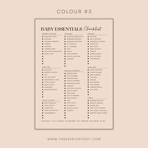 baby essentials checklist printable