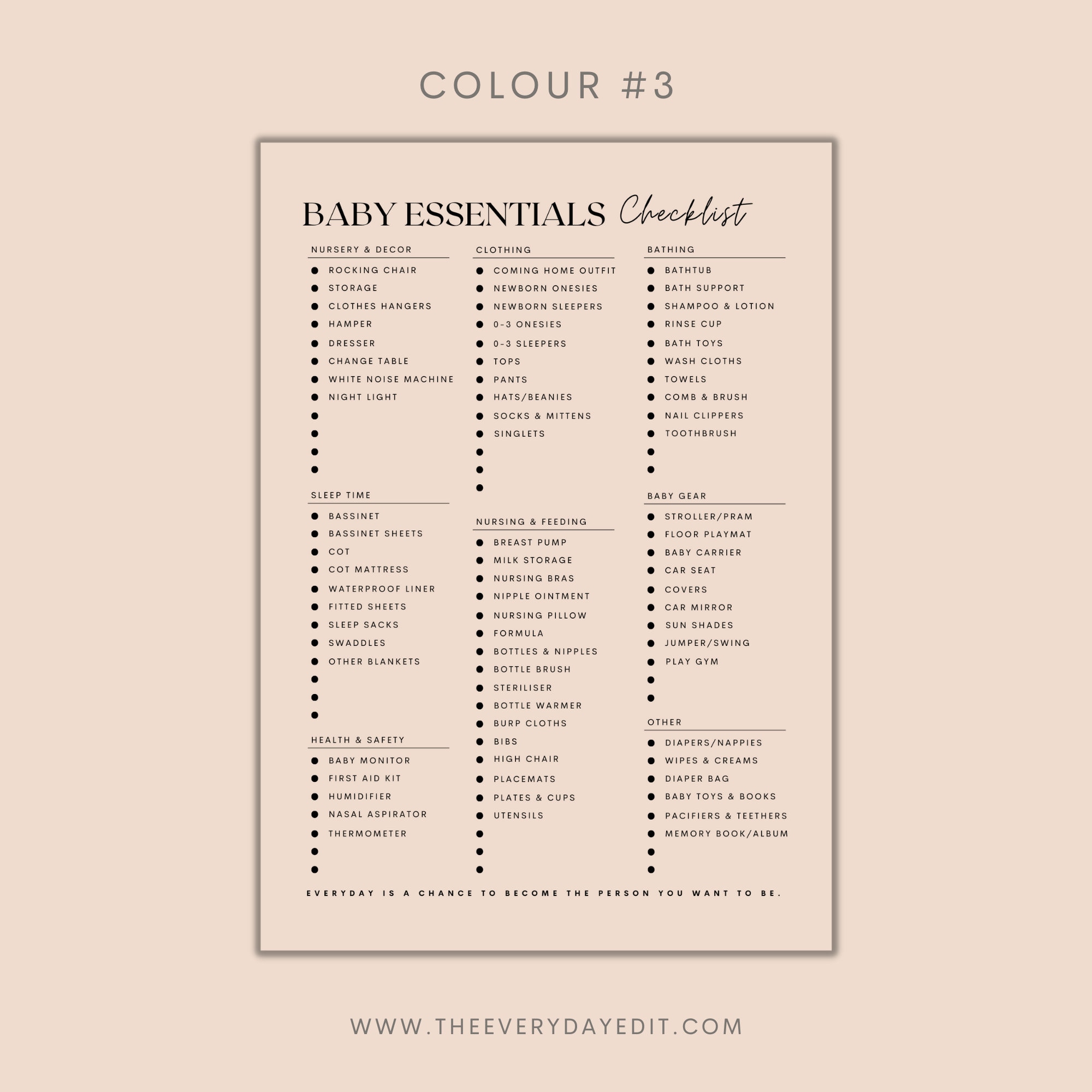 Queen Baby Checklist.pdf Baby Essentials Checklist Printable, Newborn Checklist, Nursery ...