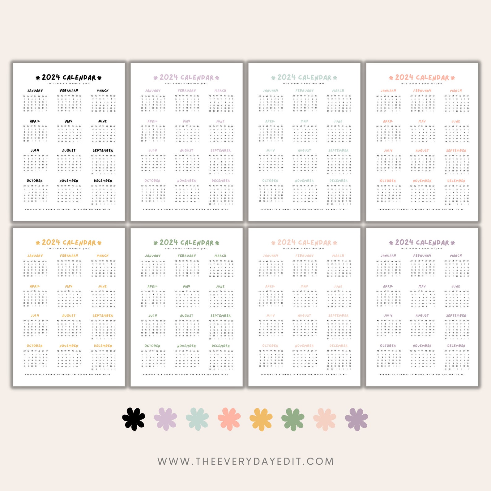 2025 Year At A Glance Printable