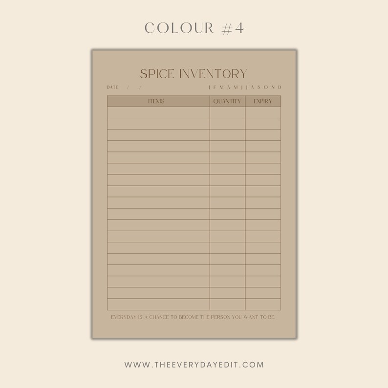 Kitchen Inventory Printable, Kitchen Food Inventory Tracker, Fridge ...