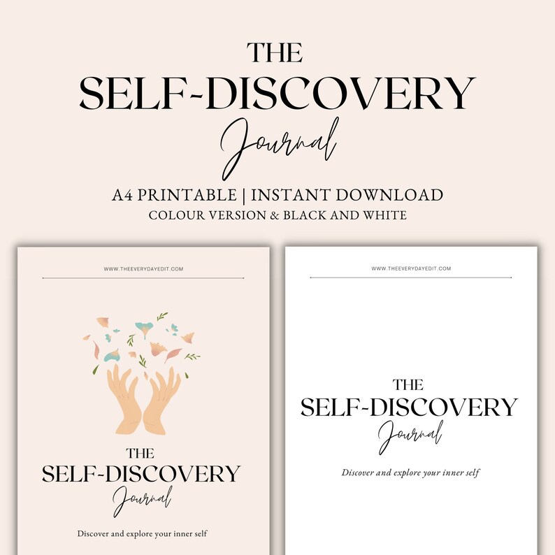 self discovery journal printable, self-discovery journal, self discovery journaling prompts, personal growth journal prompts, self development journaling, personal development journal prompts, journaling printable, printable prompts for journaling