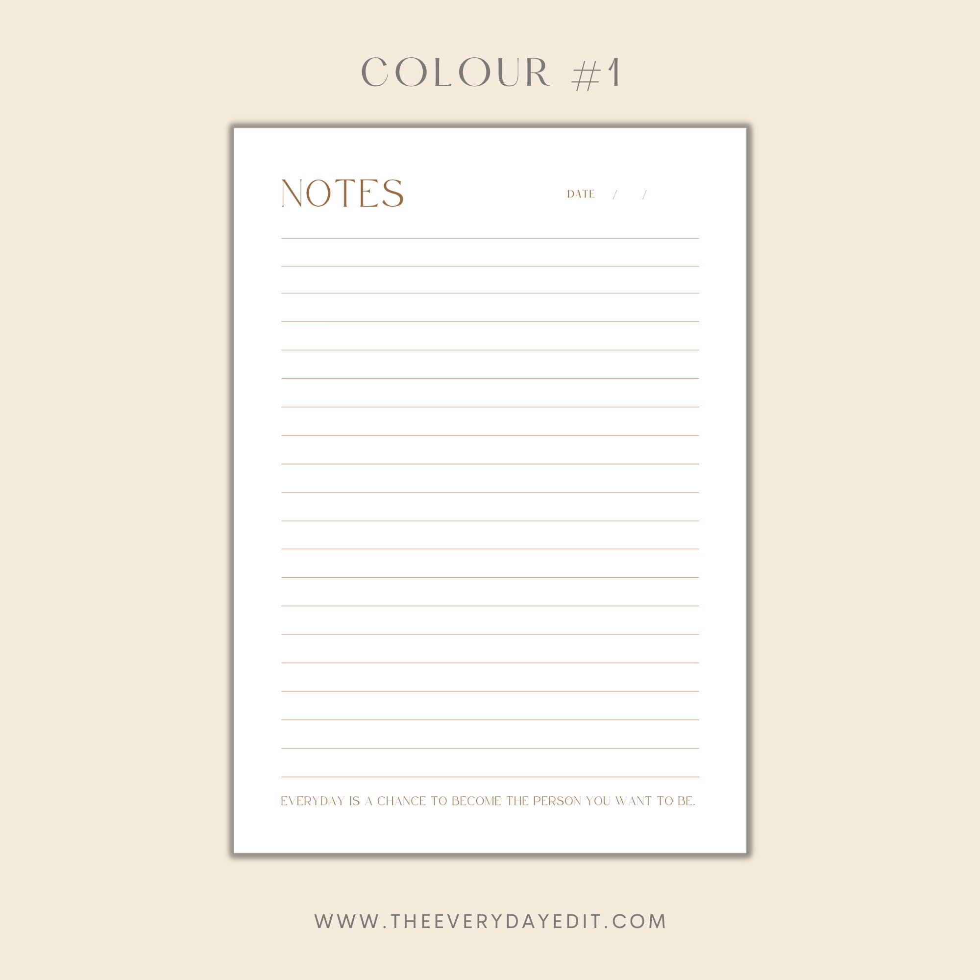 Notes Page Printable, Lined Paper Printable, Lined Notes Paper, Note ...