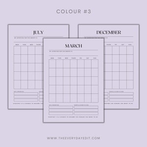 printable undated yearly planner