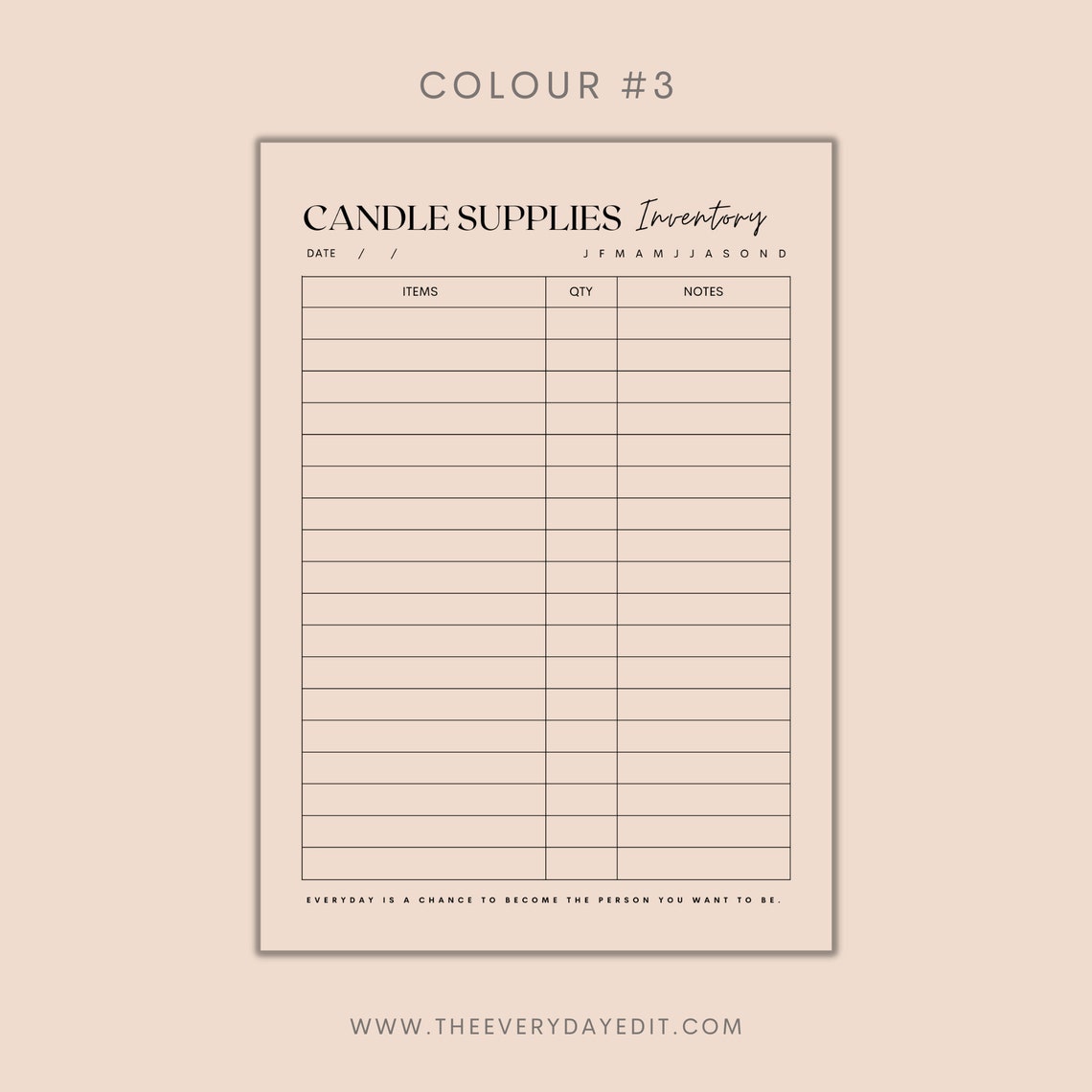 Candle Supplies Inventory Printable Candle Business Planner Etsy