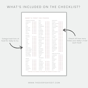 baby's first foods printable, baby food tracker, baby first food tracker, baby food diary printable, baby food planner, baby meal planner printable, baby food checklist printable, solids food tracker, introducing solids, baby first foods