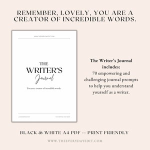writers journaling prompts, writer journal prompts, journals for writers, writing journal, writing planner