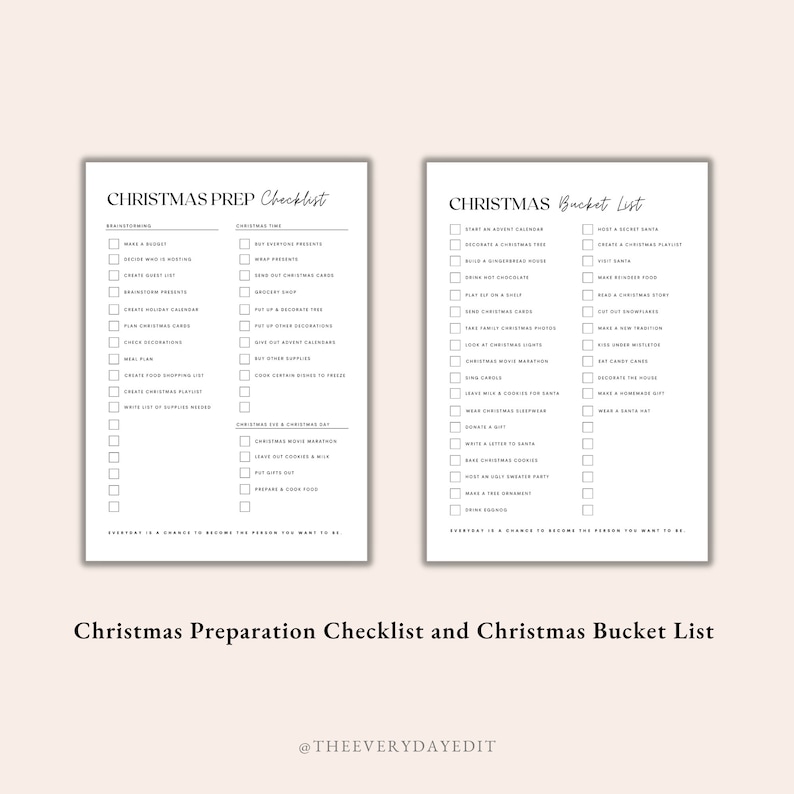 Kerstplannerbundel afdrukbaar, kerstchecklist, kersttracker, kerstafdrukbaar, cadeautracker, Instant Download PDF afbeelding 4