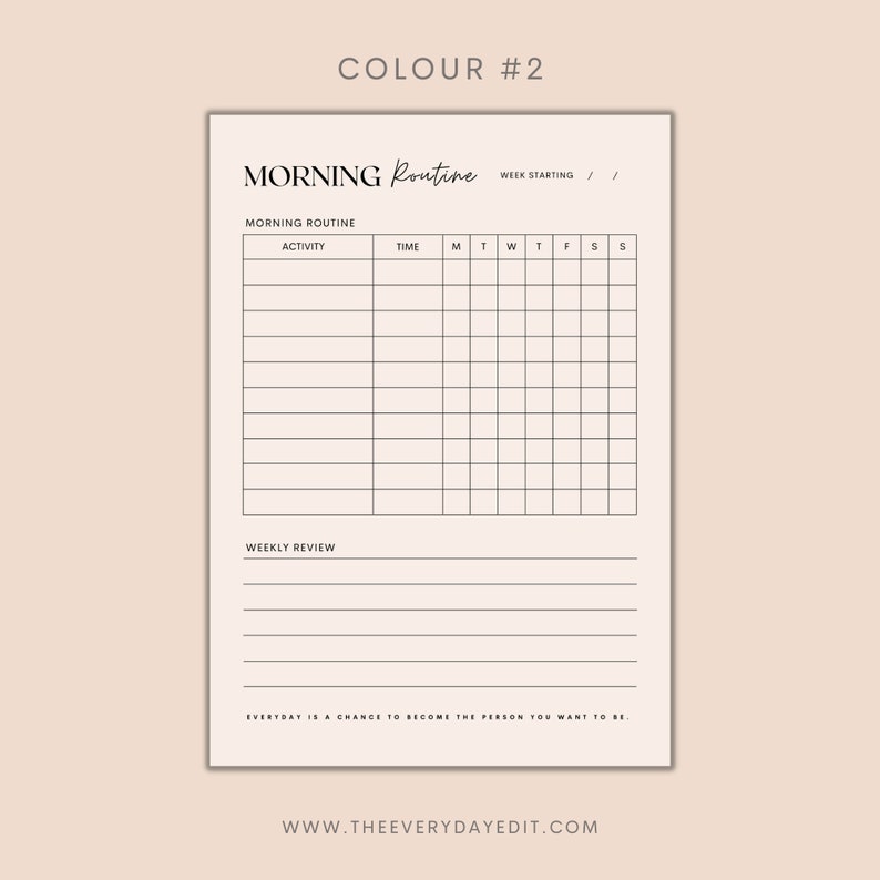 printable morning routine tracker