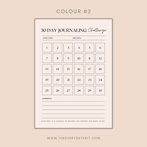 30 day journaling challenge