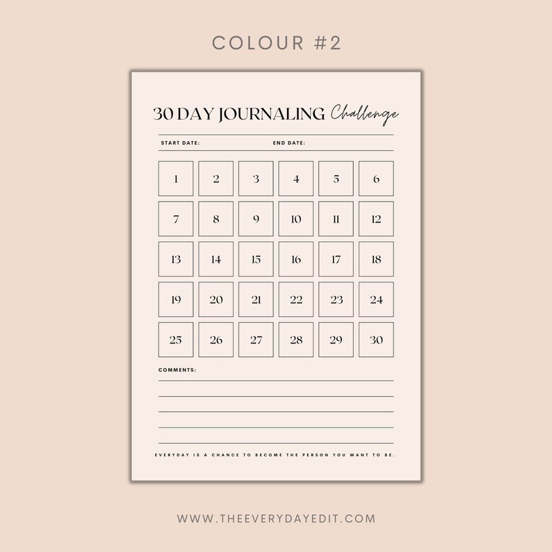 30 day journaling challenge