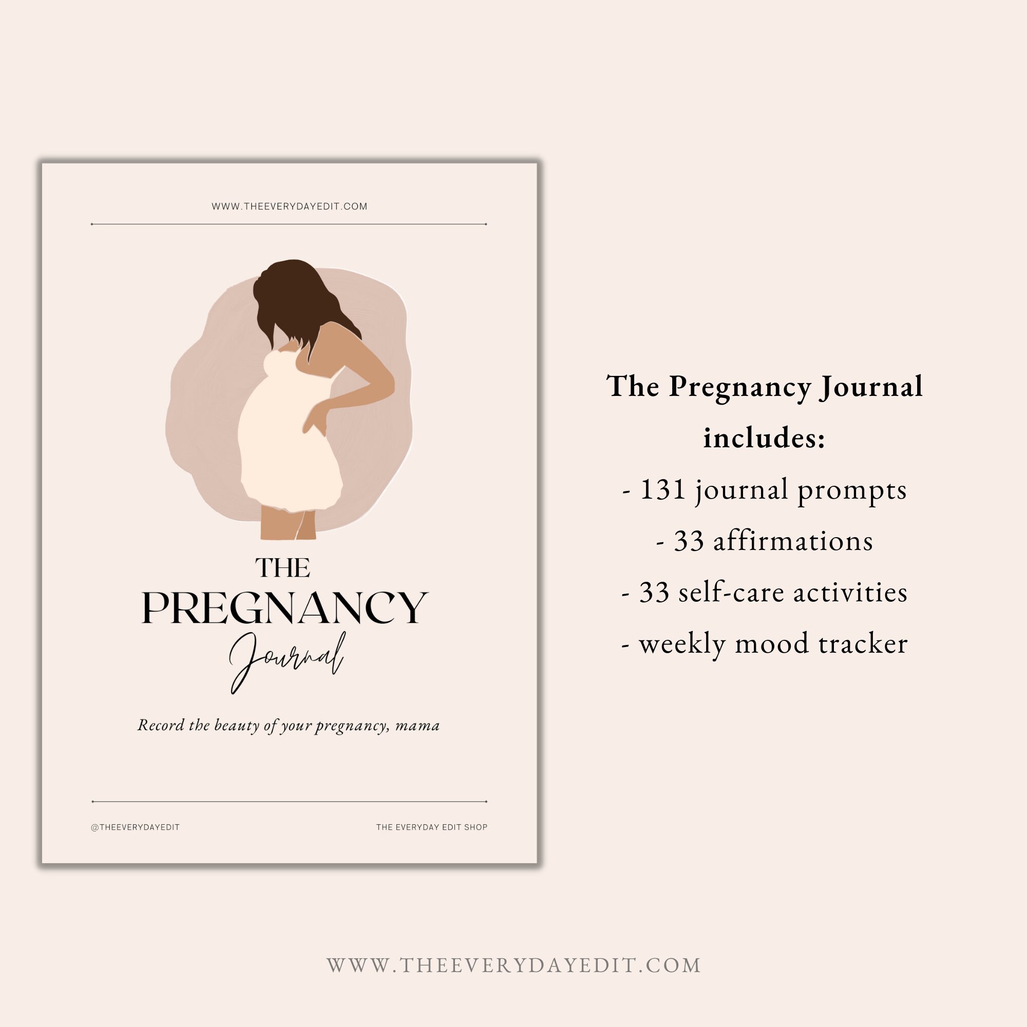 Pregnancy and Motherhood Journal Bundle Printable, Journal Prompts ...