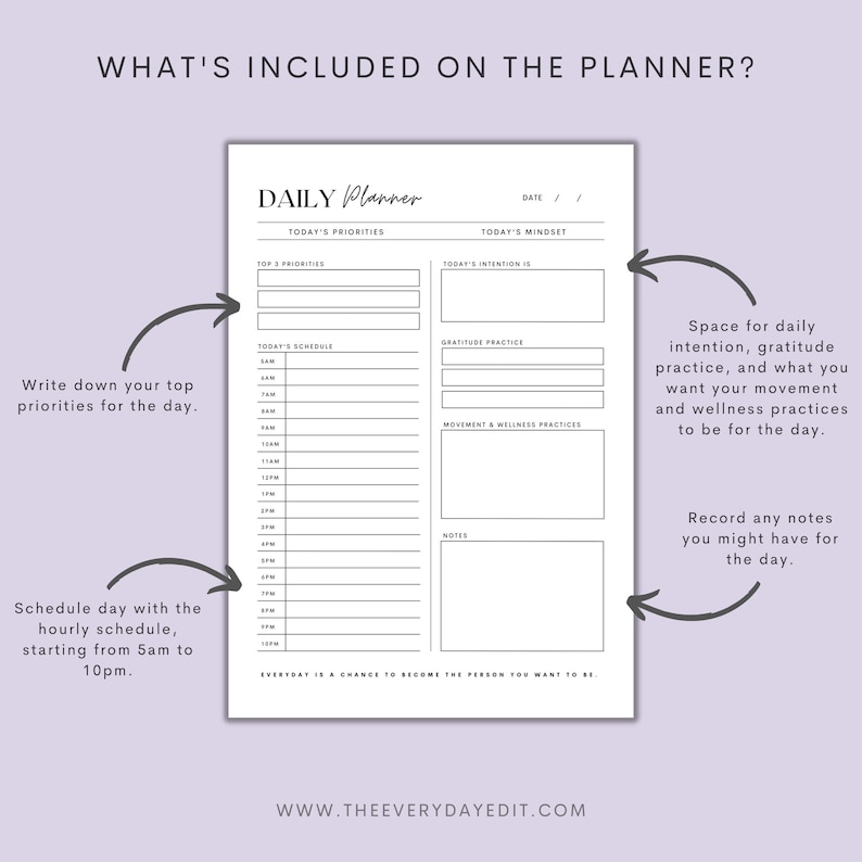 minimalist planner printable