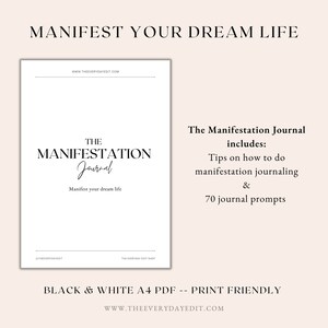 Manifestation Journal, Printable Manifestation Journal Prompts ...