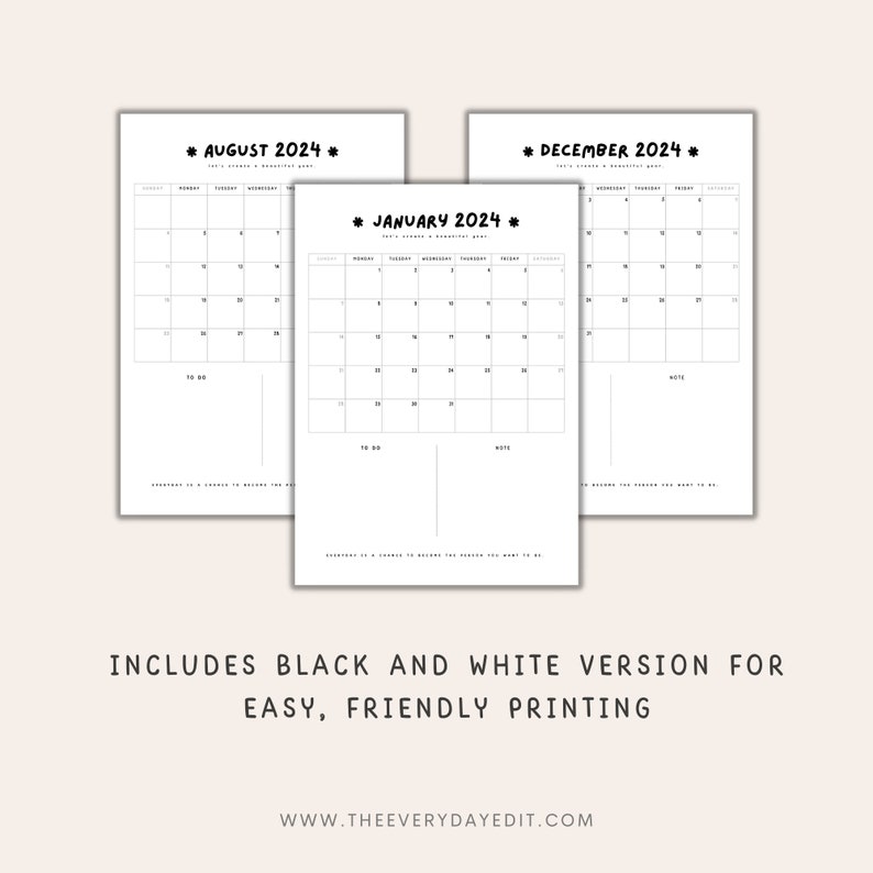 2024 Yearly Calendar Printable 2024 Planner Printable 2024 Etsy Australia