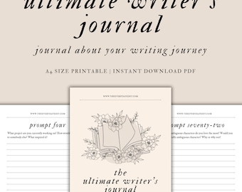 Ultimate Writer's Journal, Writing Journal, Journal Prompts for Writers, Journaling Prompts, Writing Challenge, Instant Download PDF