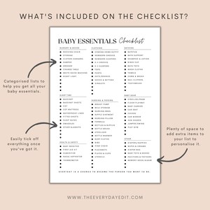 printable minimalist planner, minimal planner, baby checklist, newborn checklist, pregnancy checklist, pink planner, blush planner, feminine planner, girly planner