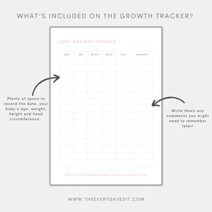 baby growth tracker, baby growth planner, baby growth printable, newborn growth tracker, newborn tracker, baby planner, baby tracker, new mom tracker, new mom planner