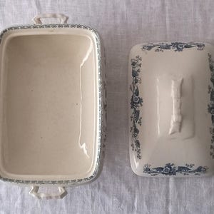 Rare Shape) Antique Tureen, Petrus Regout/Rectacgular Shaped Tureen/Dutch Ironstone