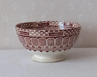 19th Antique bowl by Petrus Regout Maastricht decor Alpine, Antique dutch bowl, 19th dutch bowl, Antique dutch service.