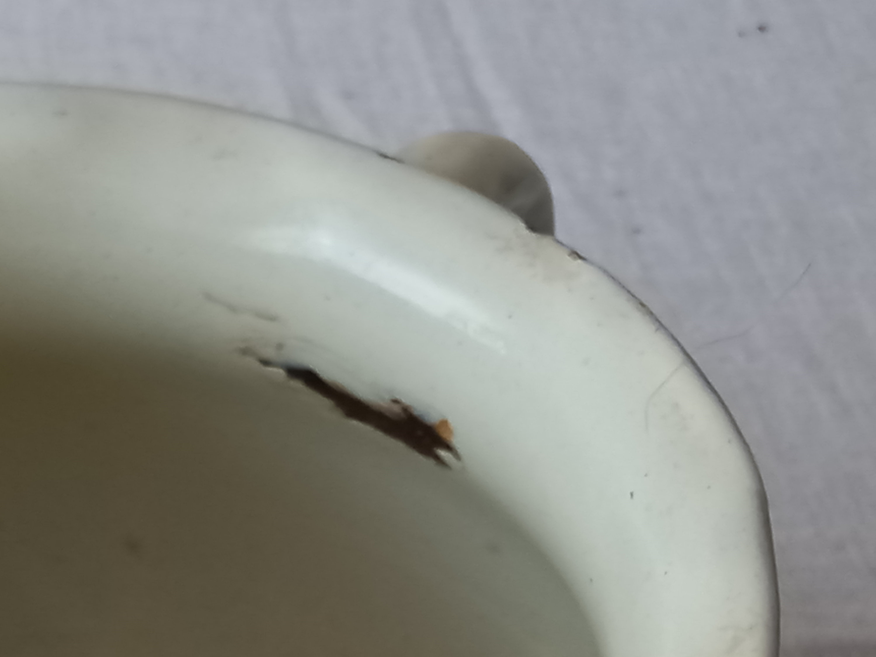 Antique Enamel Chamber Pot With Flower Pattern/antique Enamel Etsy