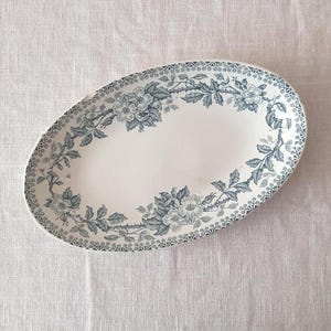 Antiker französischer Keramik Ravier Dish, Decor GUADELOUPE