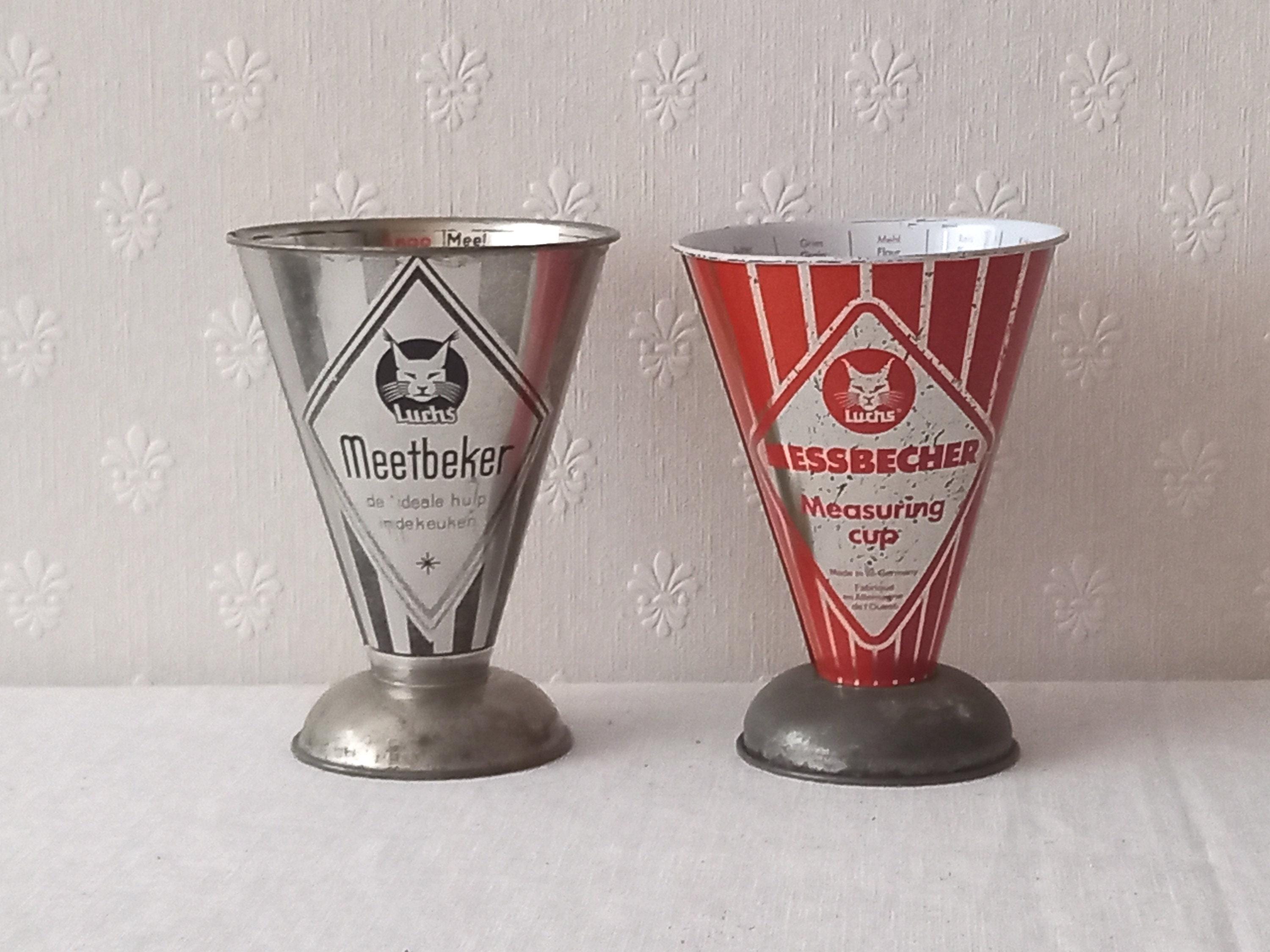 1 X Vintage Metal Measuring Cup. 1950's Luchs Meetbeker /vintage Kitchen Decor