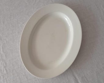 Antique Dutch Ironstone Oval Serving Platter, Petrus Regout Maastricht, late 1800s