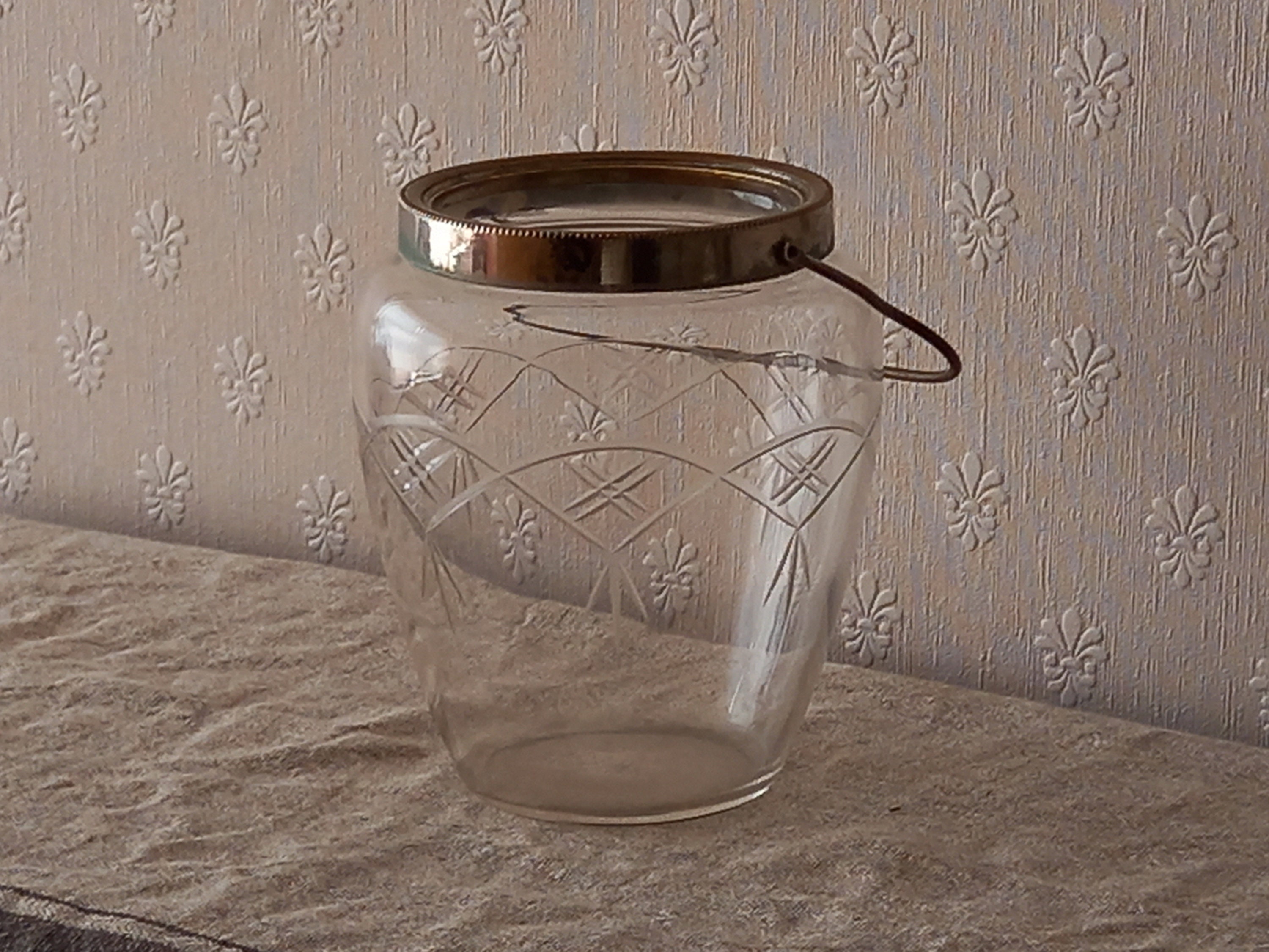 ワケ有り‥アンティークガラスビスケットジャー ビスケットジャー - Antiques Violetta