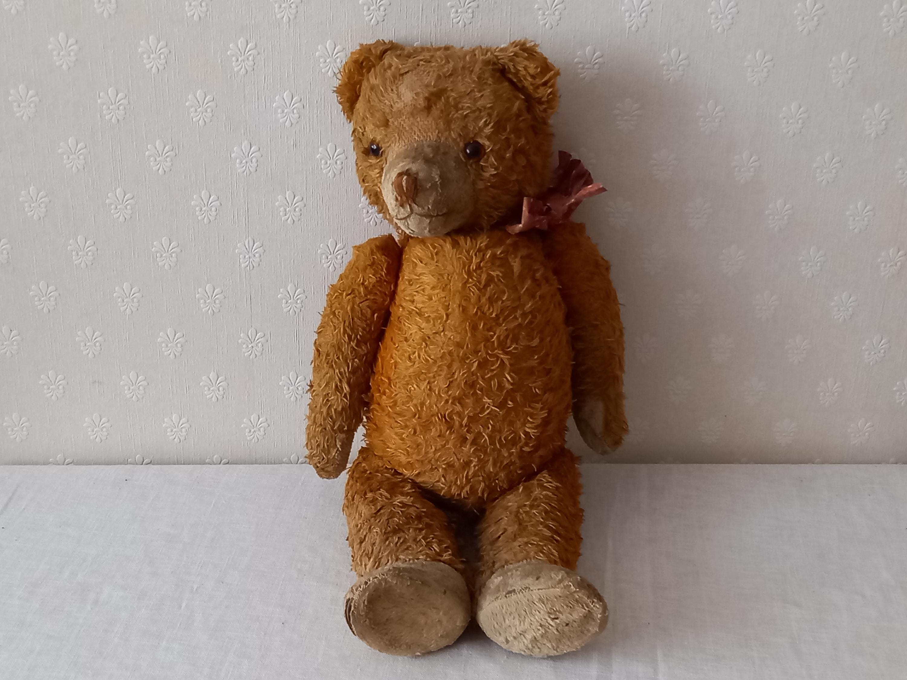 Antique straw filled teddy bear - Etsy 日本