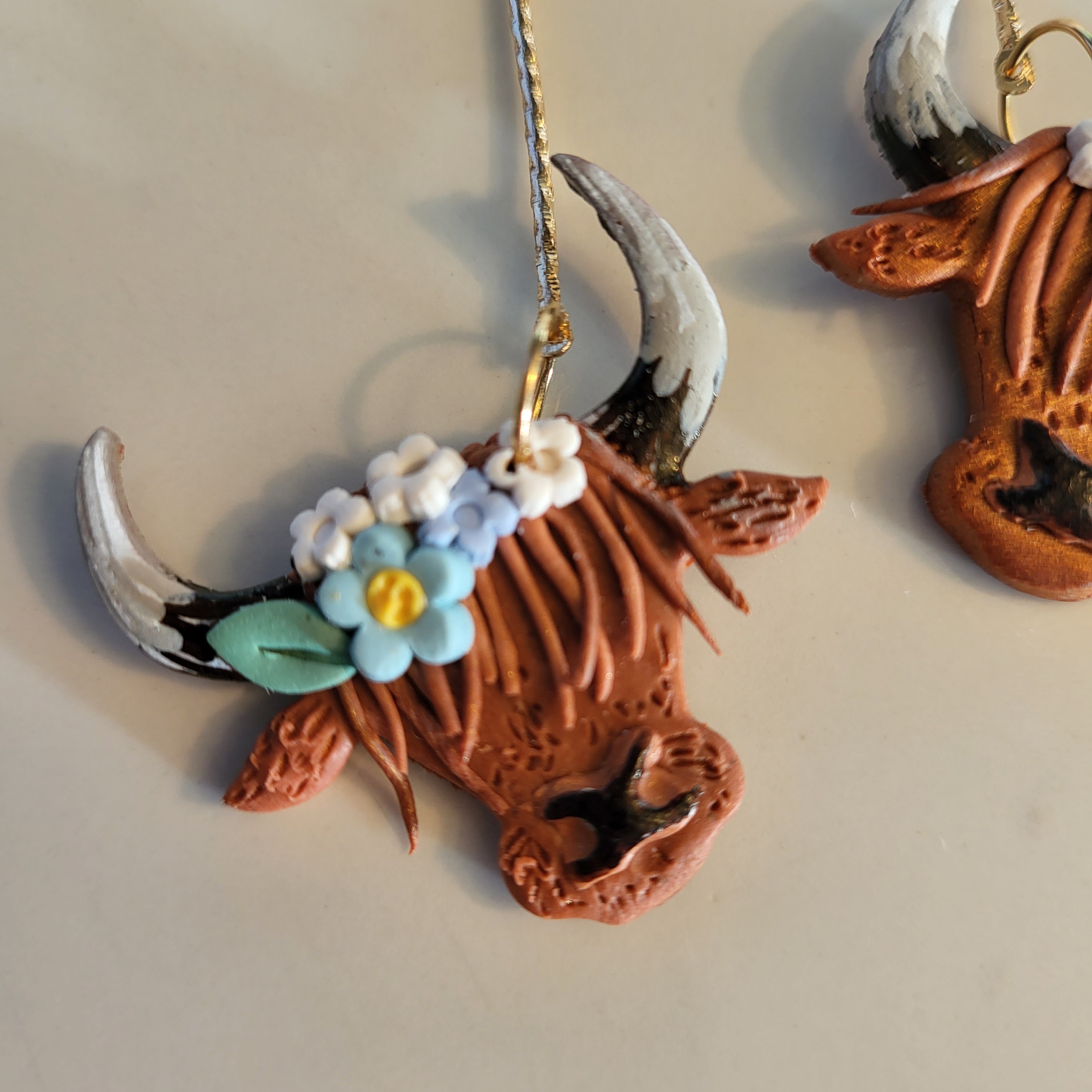 Boho Cow Print Cowgirl Polymer Clay Earring – The Twisted Chandelier