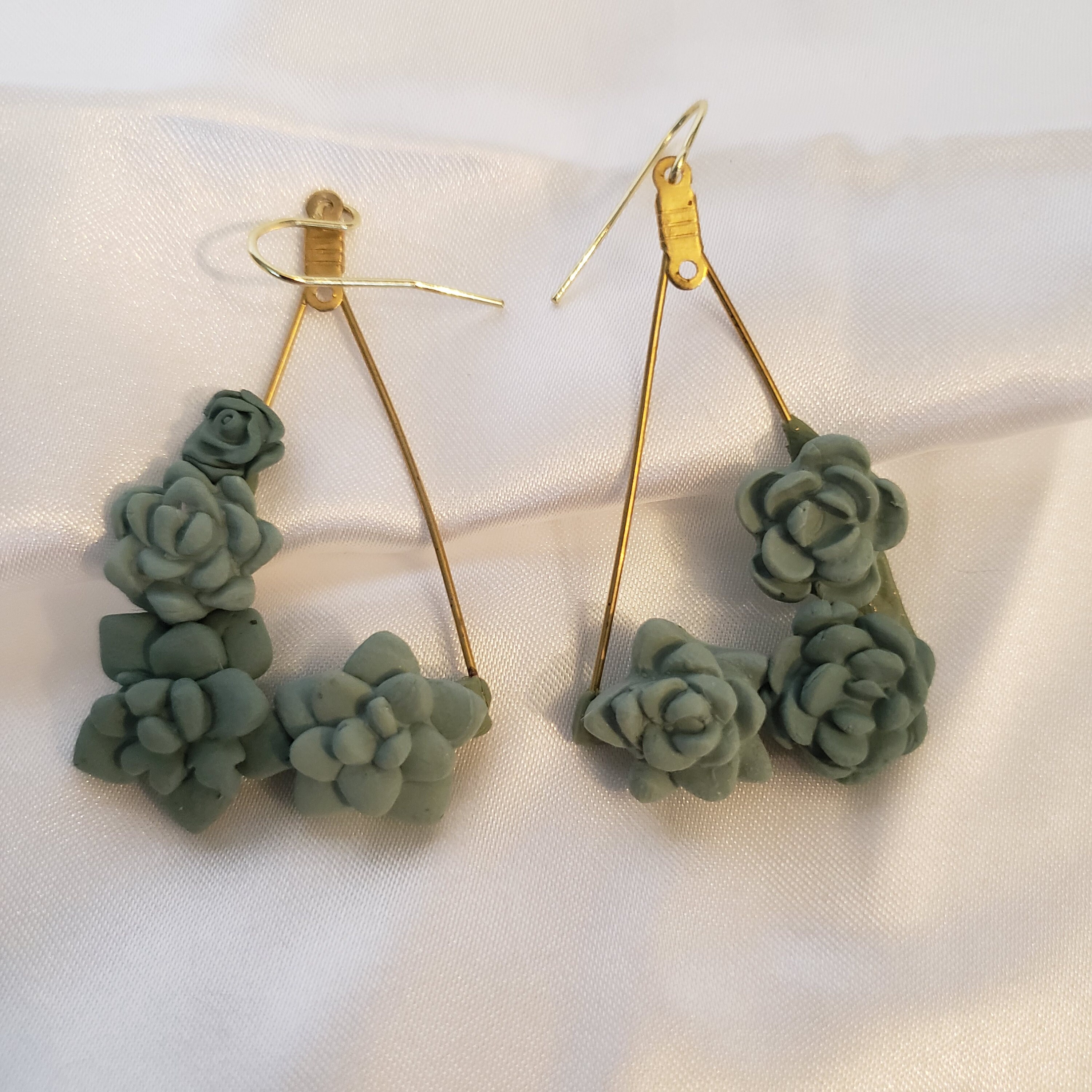 Clay on sale succulent earrings