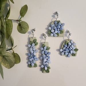 Hydrangea Earrings, Floral Statement earrings, Floral arches, Floral Dangles, Hydrangea flowers, Statement jewelry, Garden Lover, Plant Mom