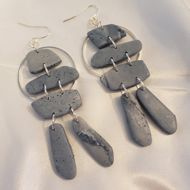 Inukshuk Earrings, Canadian North, Inuit earrings, Cottage Core dangles, Iconic, Nunavut, Muskoka, Inukshuk Dangles, Clay Inukshuk, Canada image 6