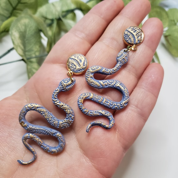 Etsy store snake earrings