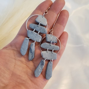 Inukshuk Earrings, Canadian North, Inuit earrings, Cottage Core dangles, Iconic, Nunavut, Muskoka, Inukshuk Dangles, Clay Inukshuk, Canada image 1