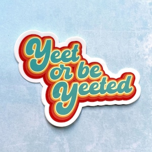 Yeet or be Yeeted Sticker / Vinyl / Die Cut / Matte / Hydroflask / Water Bottle / Laptop / Bullet Journal / Funny Aesthetic / Gifts for Her