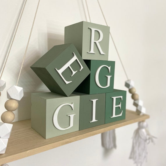 Name blocks hotsell baby shower