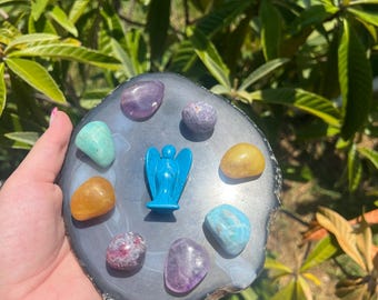 Divine Energy Angel Crystal Grid Kit- Foster Spiritual Connection, Protection, and Inner Peace