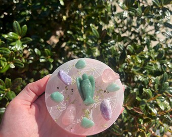 Libra Optimism Crystal Grid Kit – Aventurine Angel, Rose Quartz