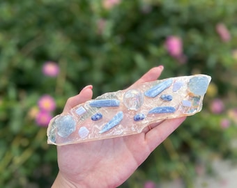 Calming Crystal Grid Kit – Quartz, Kyanite, Chalcedony & Selenite