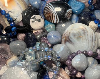 Clarity and Balance Crystal Scoop- Tumbles, Palm Stones, Worry Stones & Bracelets
