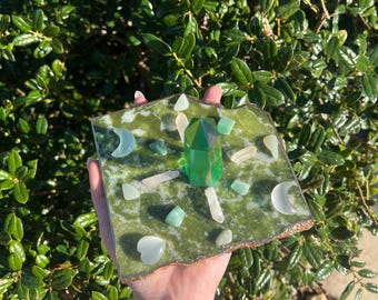 Abundance Crystal Grid - Aventurine, Calcite, Quartz