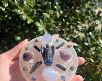 Sagittarius Protection Crystal Grid – Lapis Lazuli Angel, Tourmaline
