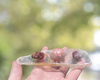 Clarity and Balance Grid Kit-Utah Selenite, Agates & Sunstone cab