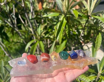 Chakra Alignment Crystal Grid Kit - Utah Selenite Plate