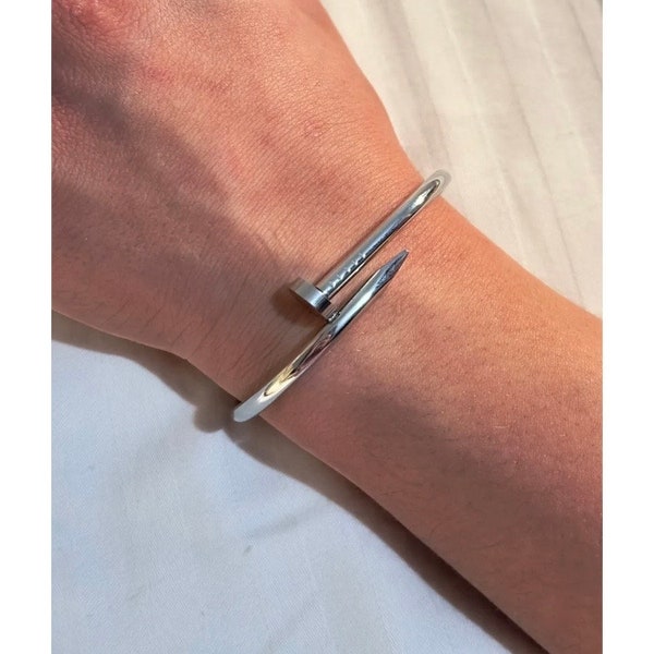 Women's Jewelry • Bangle with Gemstones • Gifts for Women • Nail Sılver Bracelet -925 Sterling Silver - One Bracelet