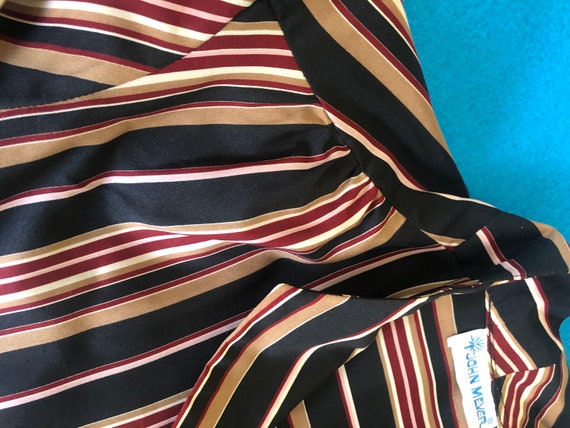 Vintage John Meyer blouse late 70s striped, size … - image 4