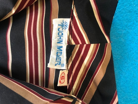 Vintage John Meyer blouse late 70s striped, size … - image 3