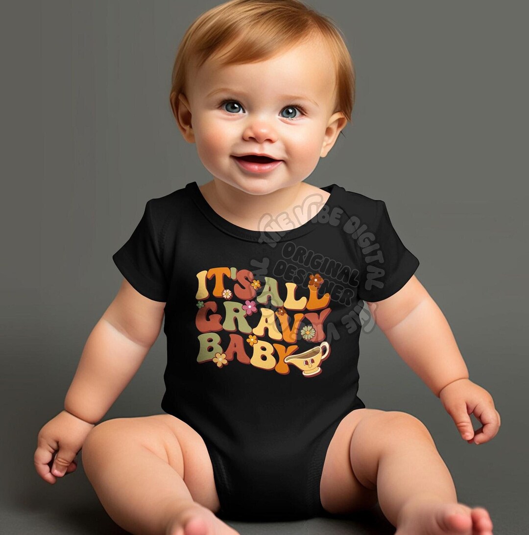 It's All Gravy Baby Retro Fall PNG Fall Shirt Design Fall Etsy